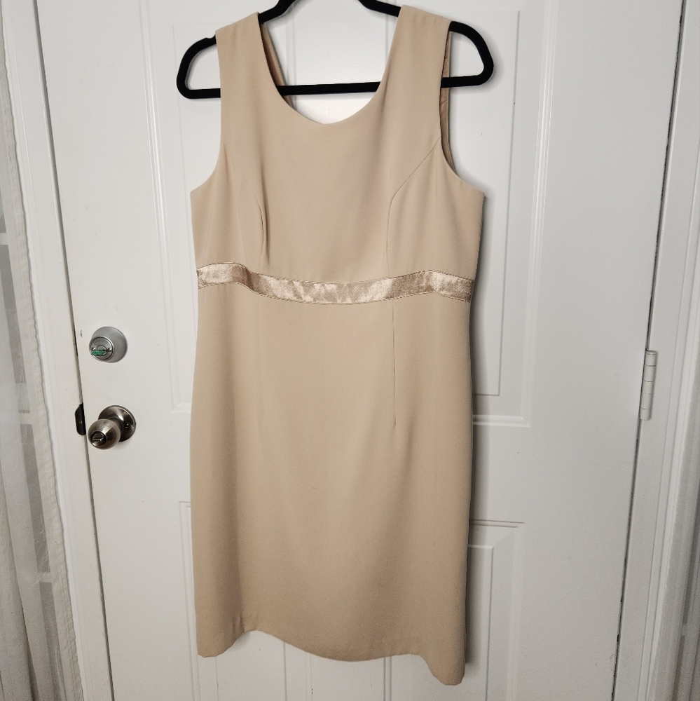 Classic Danny & Nicole Taupe‎ Dress Size 14